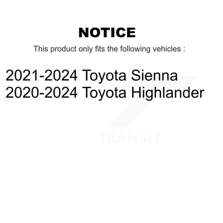 Front Wheel Bearing And Hub Assembly Pair For Toyota Highlander Sienna K70-102066