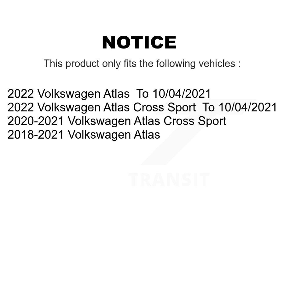 Front Wheel Bearing And Hub Assembly Pair For Volkswagen Atlas Cross Sport K70-102092