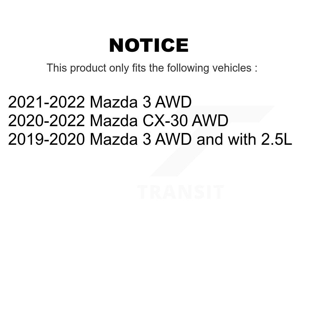Rear Wheel Bearing And Hub Assembly Pair For Mazda 3 CX-30 K70-102109