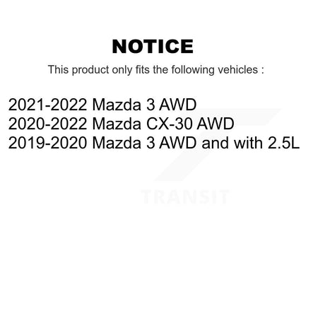 Rear Wheel Bearing And Hub Assembly Pair For Mazda 3 CX-30 K70-102109