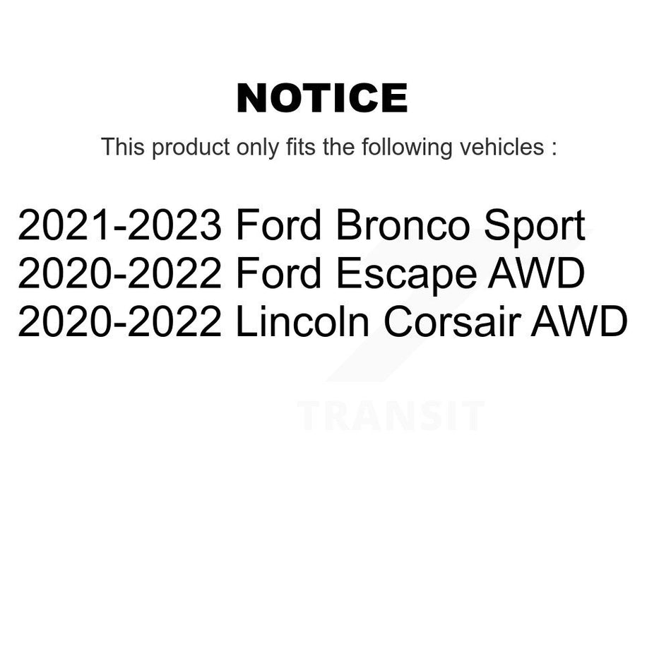 Rear Wheel Bearing And Hub Assembly Pair For Ford Escape Bronco Sport Lincoln Corsair K70-102115