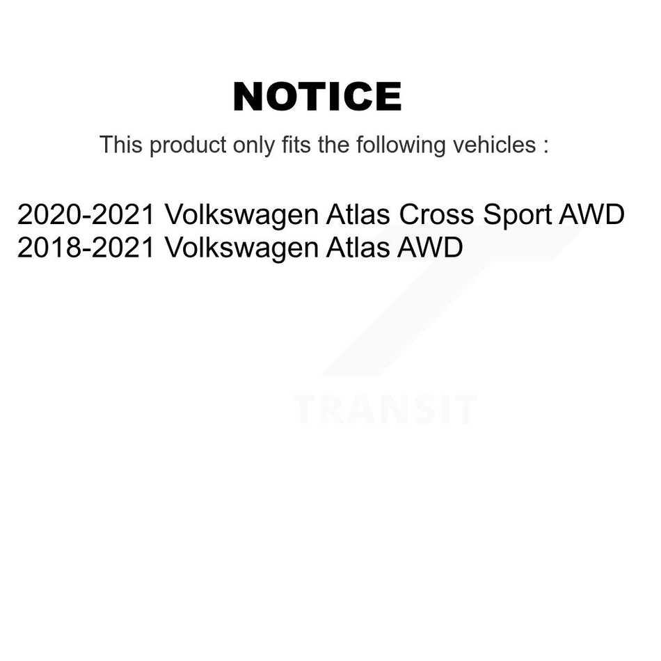 Rear Wheel Bearing And Hub Assembly Pair For Volkswagen Atlas Cross Sport AWD K70-102126