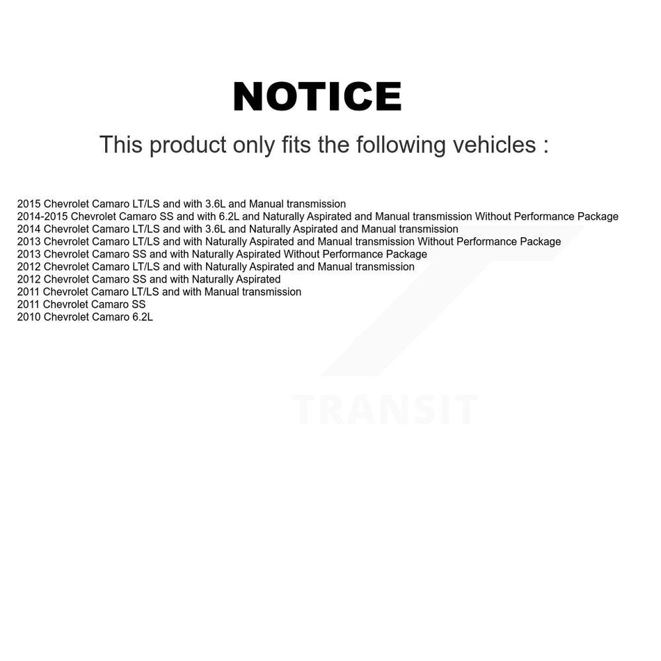 Front Rear Wheel Bearing & Hub Assembly Kit For Chevrolet Camaro K70-102146