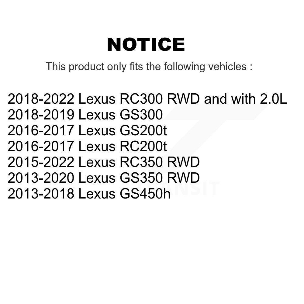 Front Rear Wheel Bearing Hub Assembly Kit For Lexus GS350 RC350 RC300 GS450h GS300 RC200t K70-102162