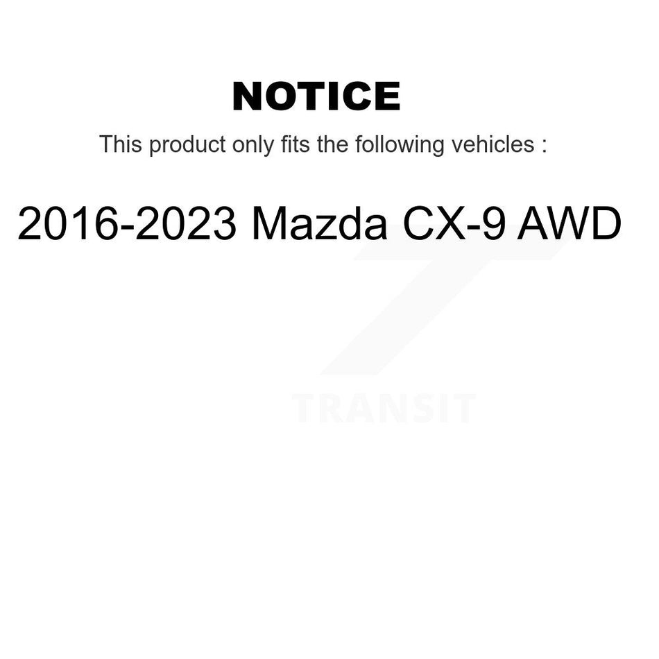 Front Rear Wheel Bearing & Hub Assembly Kit For 2016-2023 Mazda CX-9 AWD K70-102173