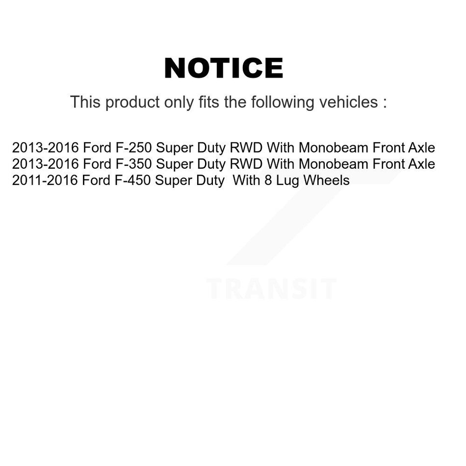 Front Wheel Bearing And Hub Assembly Pair For Ford F-350 Super Duty F-250 F-450 K70-102176