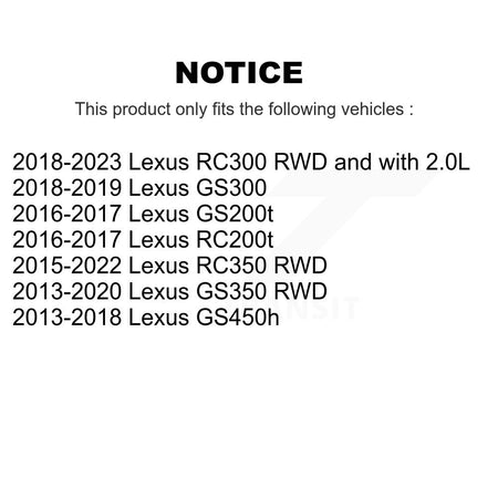 Front Wheel Bearing And Hub Assembly Pair For Lexus GS350 RC350 RC300 GS450h GS300 RC200t K70-102185