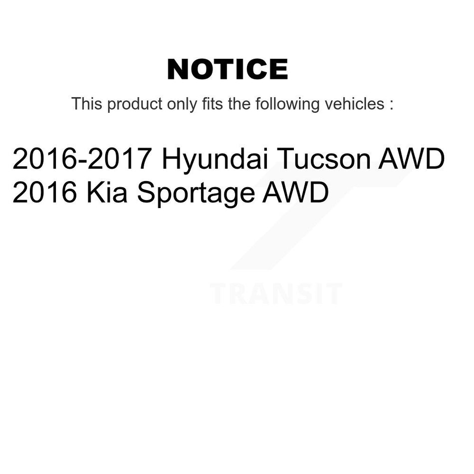 Front Rear Wheel Bearing And Hub Assembly Kit For Hyundai Tucson Kia Sportage AWD K70-102219