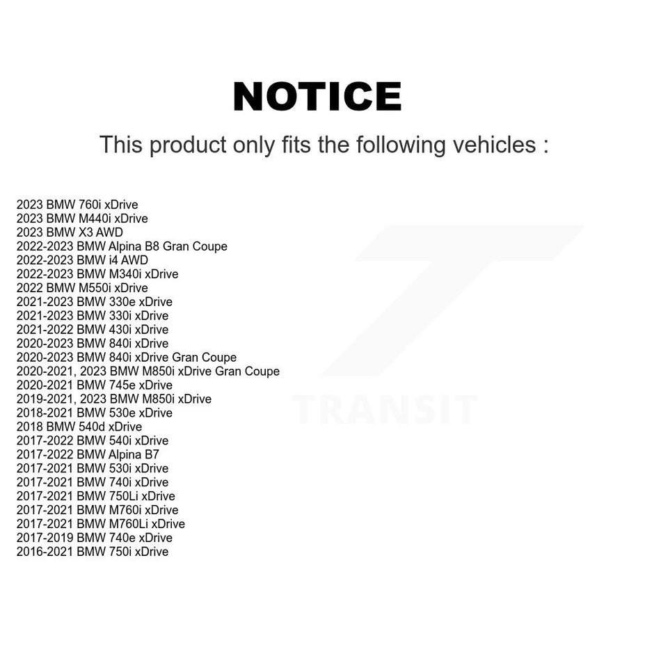 Front Rear Wheel Bearing & Hub Assembly Kit For BMW X3 330i xDrive 530i 540i i4 330e 750i K70-102239