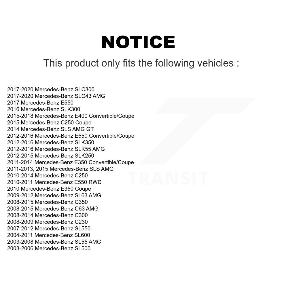 Rear Wheel Bearing Assembly Pair For Mercedes-Benz C300 E350 C350 C250 E400 E550 C230 C63 K70-102253