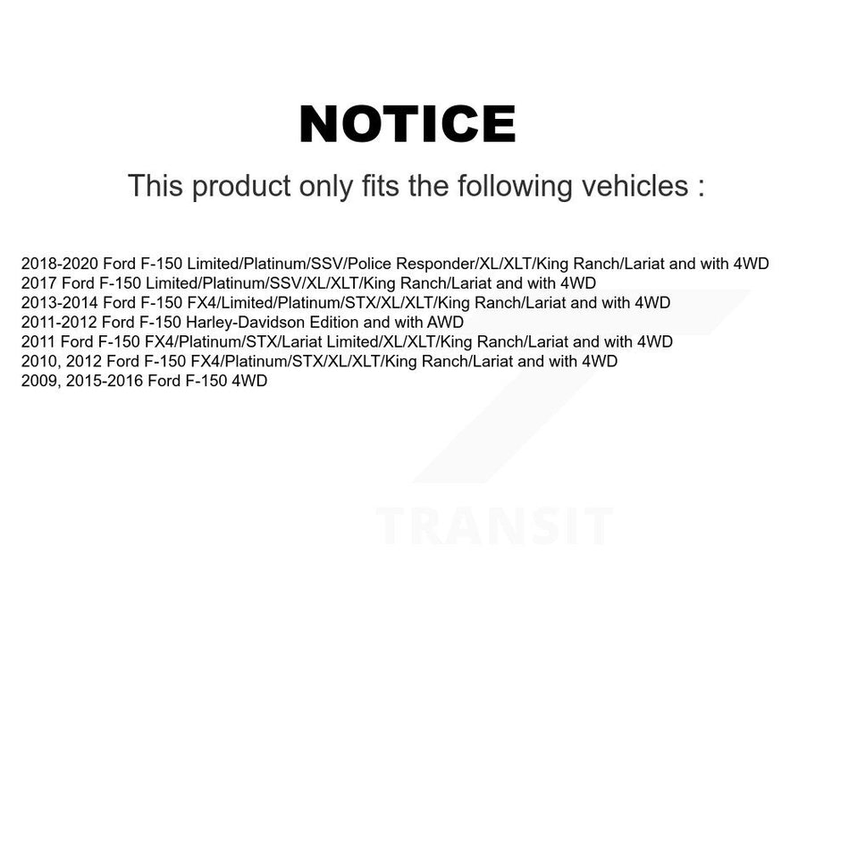 Front Suspension Control Arm And Ball Joint Assembly Link Kit For Ford F-150 K72-100006