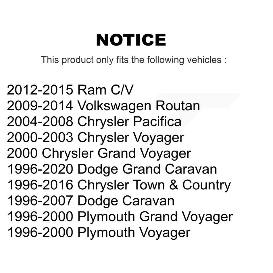 Front Suspension Link Pair For Dodge Grand Caravan Chrysler Town & Country Pacifica Plymouth Voyager Volkswagen Routan Ram C/V K72-100187