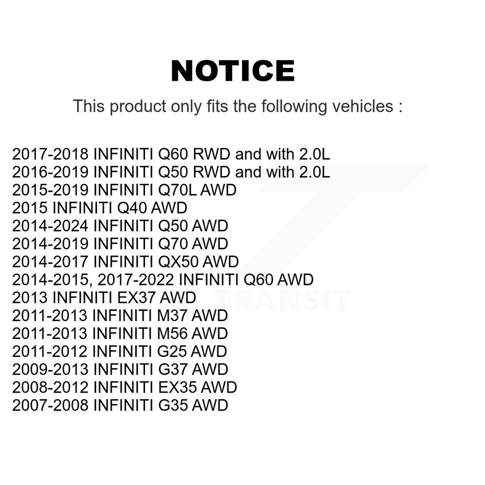 Front Suspension Link Kit For INFINITI G37 Q50 G35 QX50 Q60 EX35 M37 G25 Q70 Q70L Q40 M56 EX37 K72-100297