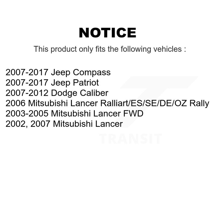 Front Suspension Ball Joints Pair For Jeep Patriot Compass Dodge Caliber Mitsubishi Lancer K72-100437