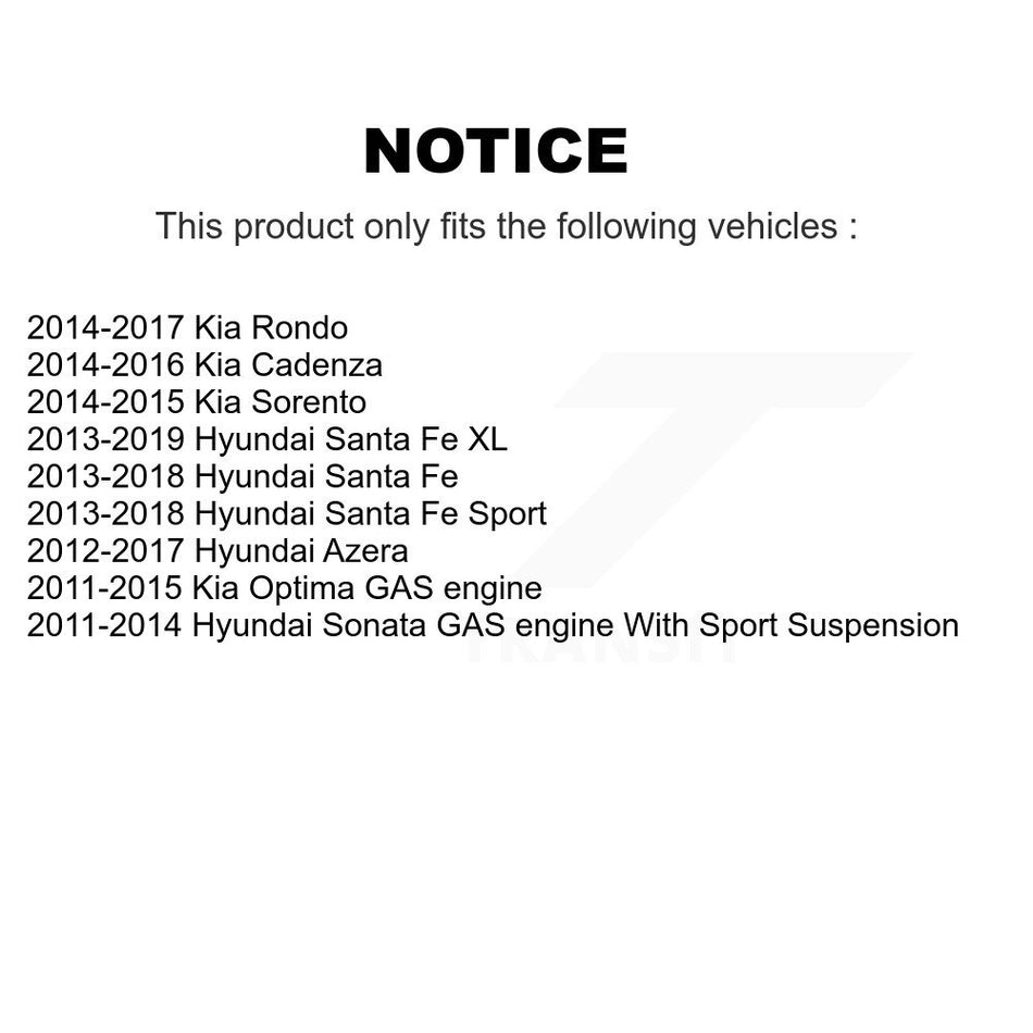 Front Suspension Ball Joints Pair For Hyundai Kia Sonata Optima Santa Fe Sport Sorento Cadenza Azera XL Rondo K72-100453