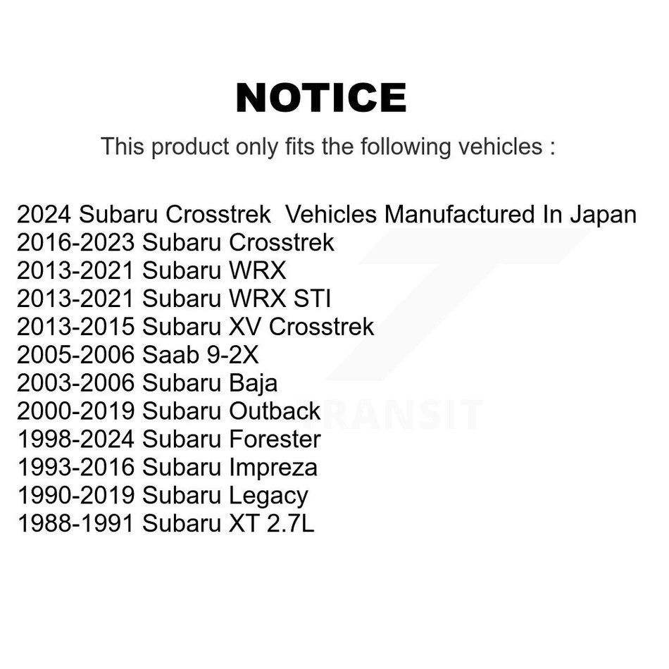 Front Suspension Ball Joints Pair For Subaru Outback Forester Legacy Impreza Crosstrek XV WRX STI Baja Saab 9-2X XT K72-100534