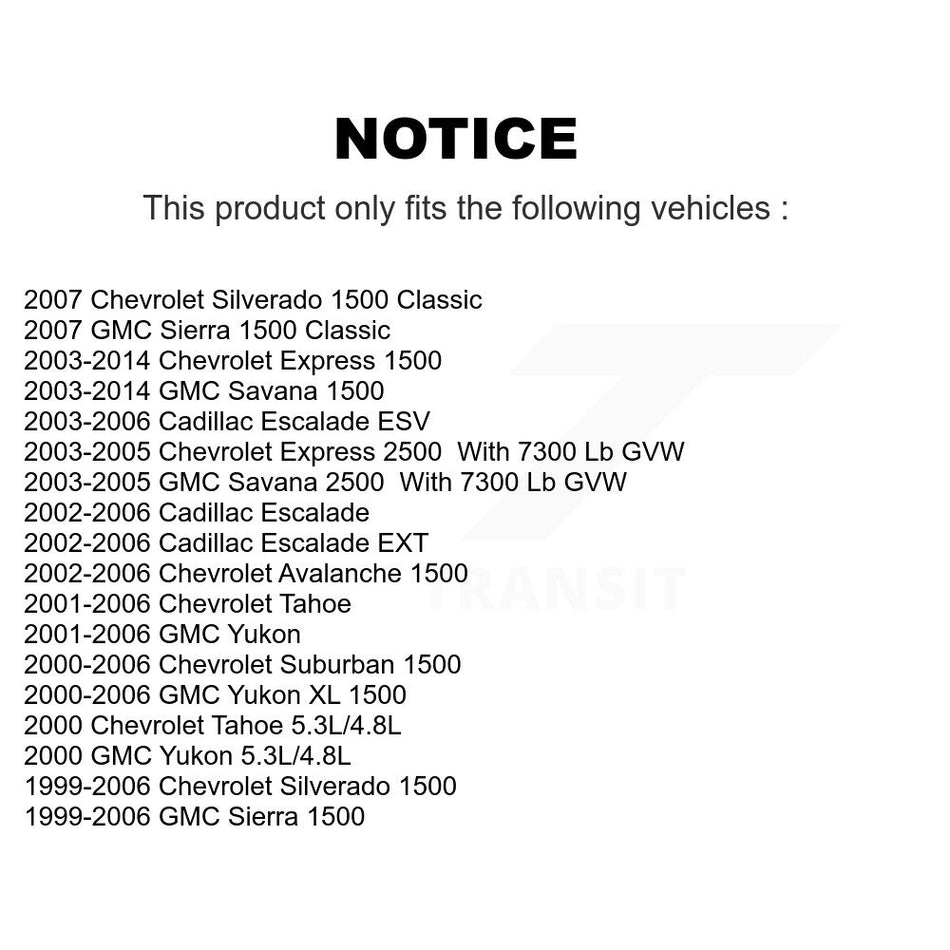 Front Suspension Ball Joints Pair For Chevrolet Silverado 1500 GMC Tahoe Sierra Suburban Yukon Avalanche XL Cadillac Classic Escalade Express 2500 ESV EXT Savana K72-100658