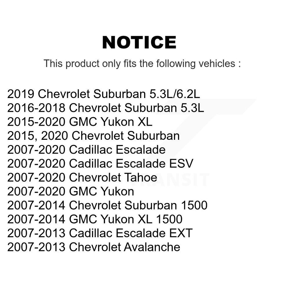 Front Rear Suspension Link Kit For Chevrolet Tahoe GMC Yukon Suburban 1500 Cadillac XL Avalanche Escalade ESV EXT 7-1/4" Length K72-100786