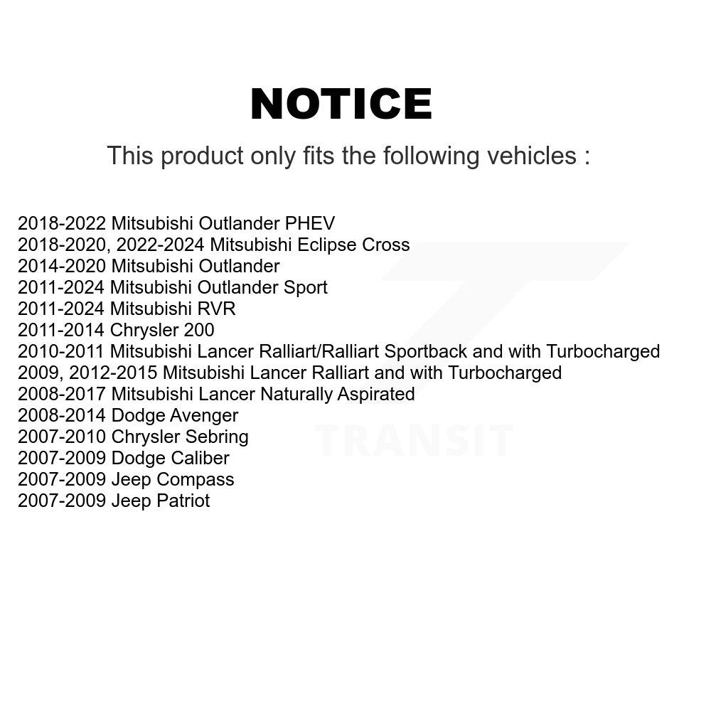 Front Rear Link Kit For Mitsubishi RVR Lancer Outlander Chrysler Dodge Eclipse Cross 200 K72-100805