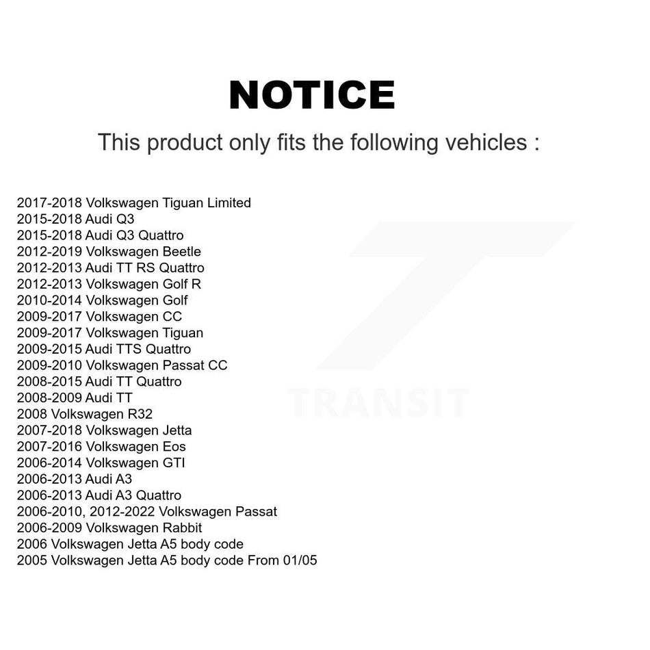 Front Rear Suspension Link Kit For Volkswagen Jetta Passat Tiguan Beetle Audi CC GTI Q3 Eos Golf Rabbit A3 SportWagen TT Quattro R R32 City K72-100826