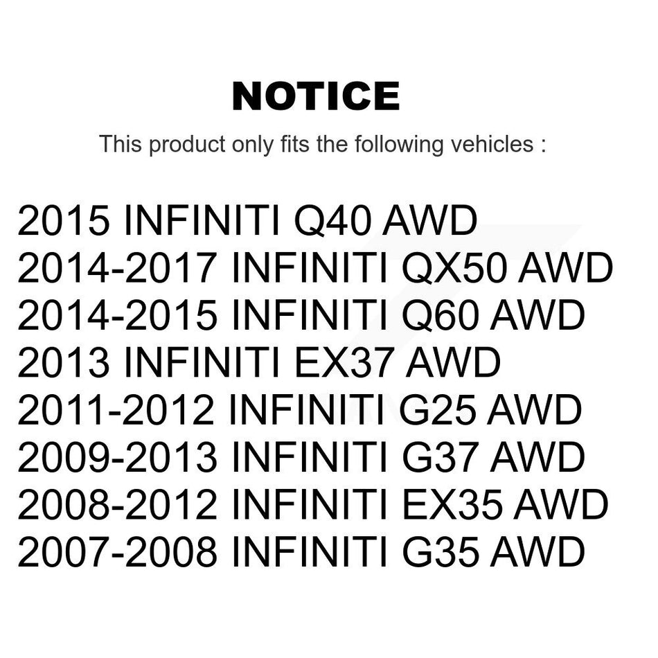 Front Rear Suspension Link Kit For INFINITI G37 G35 QX50 EX35 G25 Q60 Q40 EX37 K72-100845