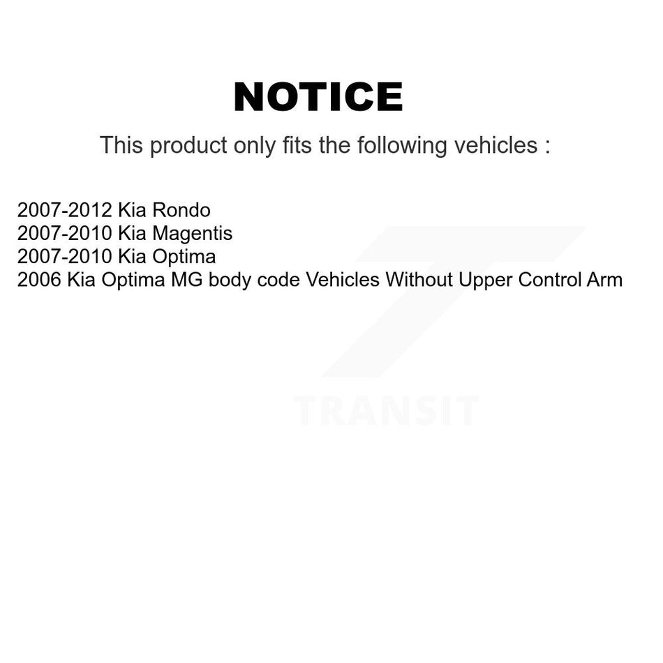 Front Suspension Ball Joint And Tie Rod End Kit For Kia Optima Rondo Magentis K72-100887