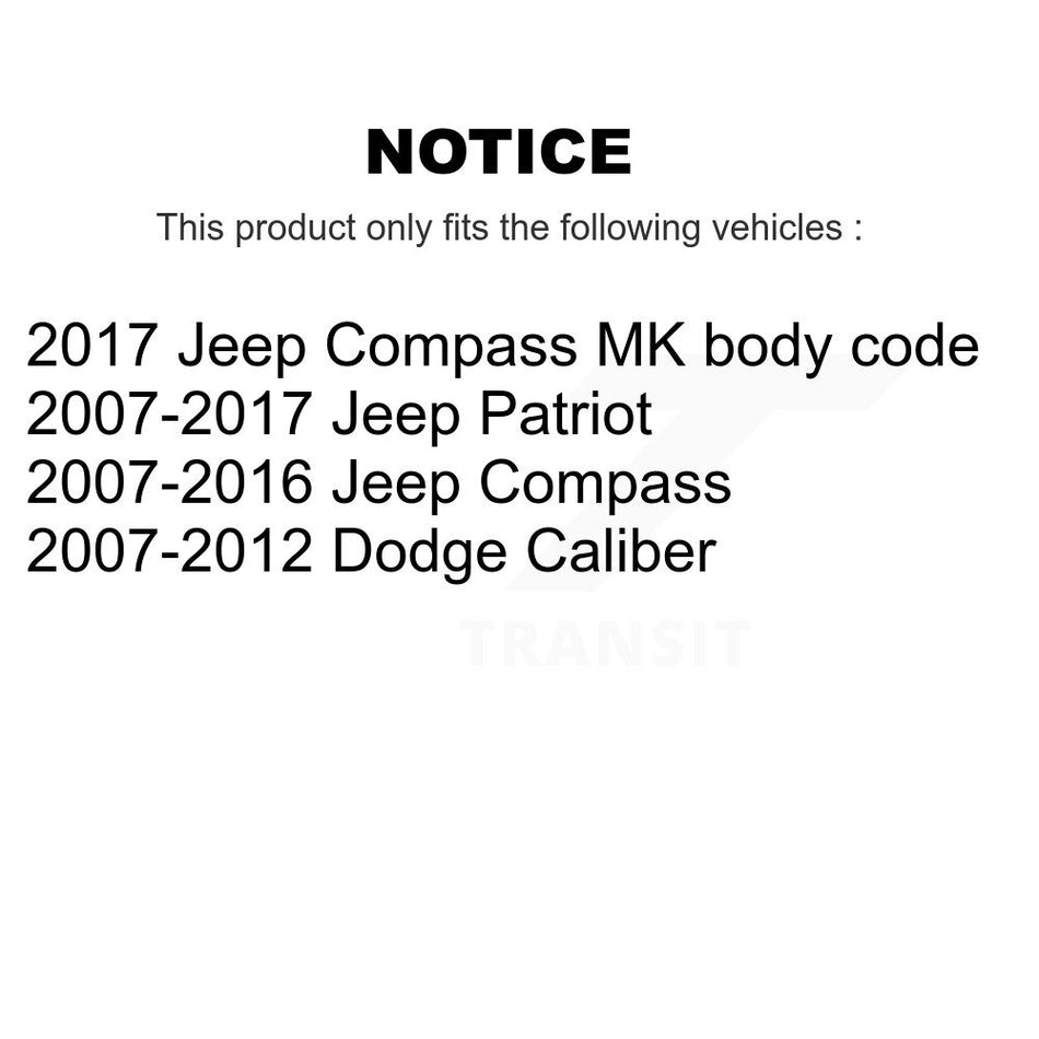 Front Suspension Ball Joint And Tie Rod End Kit For Jeep Patriot Compass Dodge Caliber K72-100918