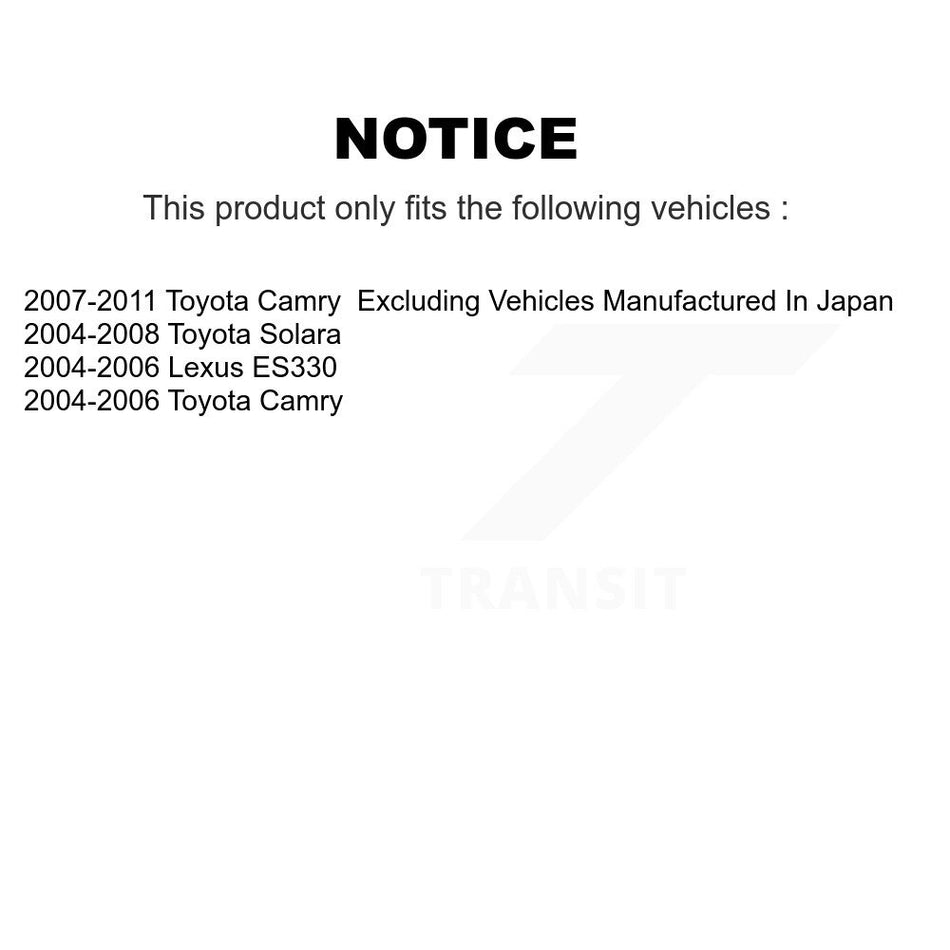 Front Suspension Control Arm And Tie Rod End Kit For Toyota Camry Lexus ES350 Solara ES330 K72-101001