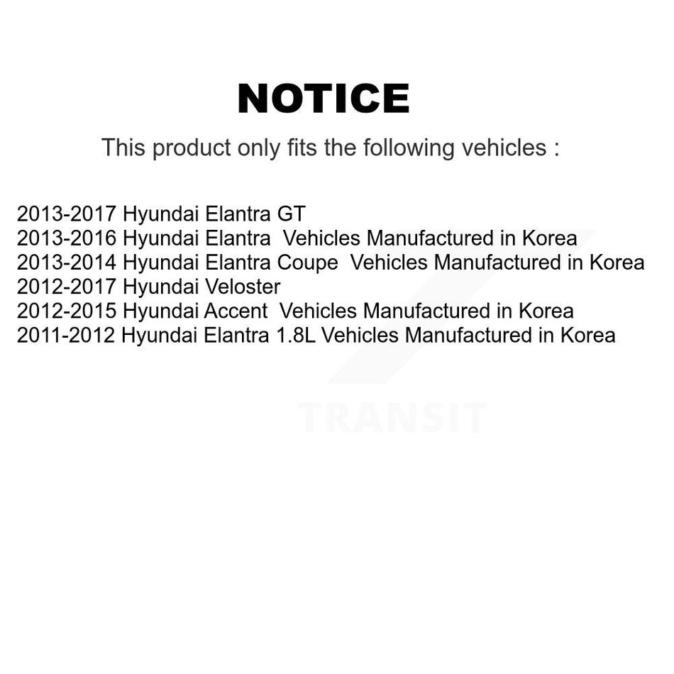 Front Suspension Ball Joints Pair For Hyundai Elantra Accent Veloster GT Coupe K72-101072