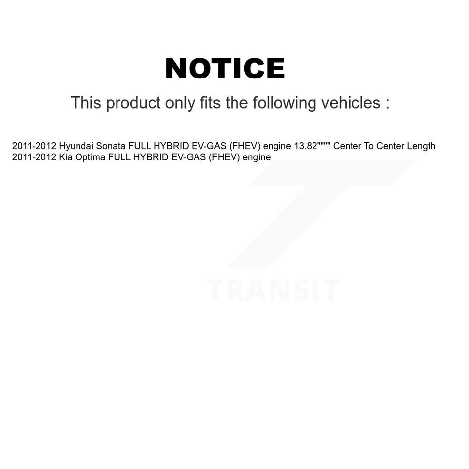 Front Suspension Control Arm And Ball Joint Assembly Link Kit For 2011-2012 Hyundai Sonata Kia Optima Hybrid K72-101097