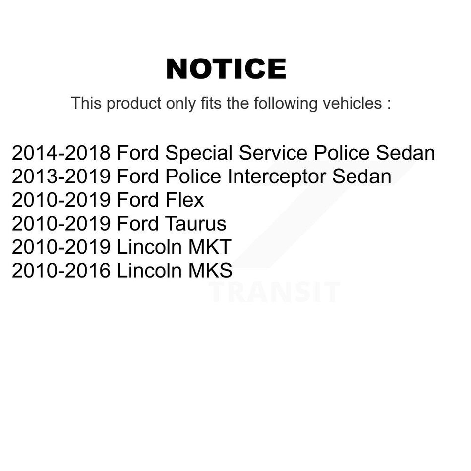 Front Suspension Link Kit For Ford Taurus Flex Lincoln MKS Police Interceptor Sedan MKT Special Service K72-101133