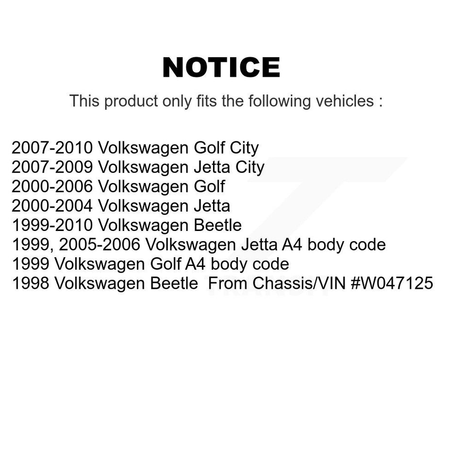 Front Tie Rod End Kit For Volkswagen Jetta Beetle Golf City K72-101221