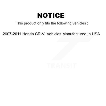 Front Outer Tie Rod End Pair For 2007-2011 Honda CR-V Vehicles Manufactured In USA K72-101333
