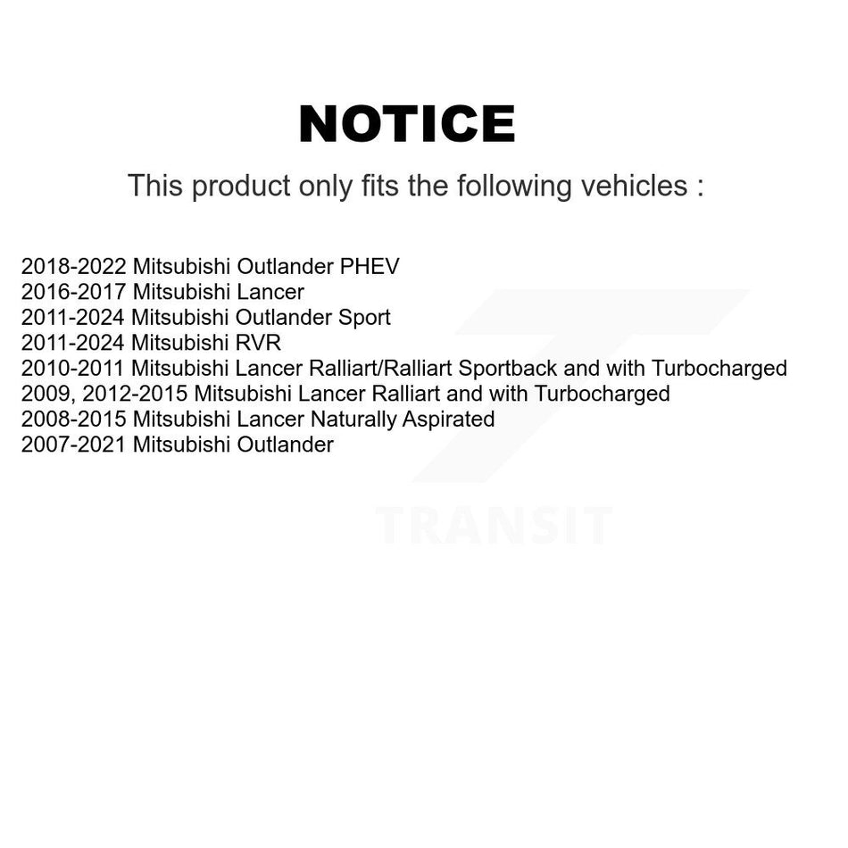 Front Outer Steering Tie Rod End Pair For Mitsubishi RVR Outlander Lancer PHEV Sport K72-101352