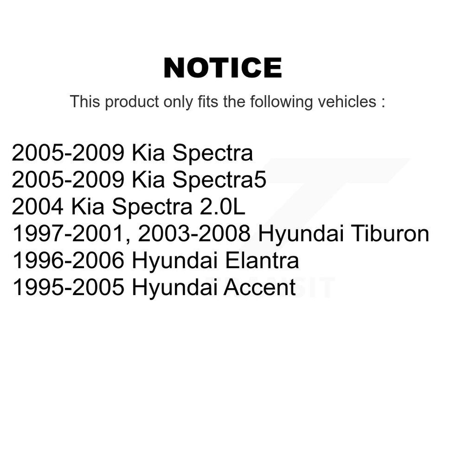 Front Outer Tie Rod End Pair For Hyundai Elantra Kia Spectra Accent Tiburon Spectra5 K72-101361