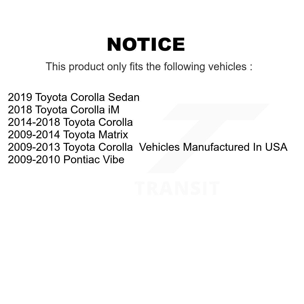 Front Outer Steering Tie Rod End Pair For Toyota Corolla Matrix Pontiac Vibe iM K72-101367