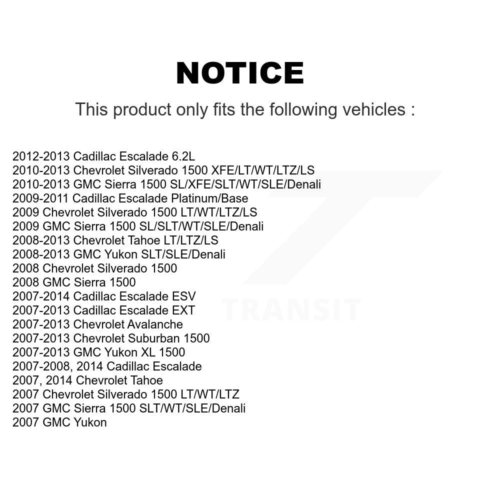 Front Inner Tie Rod End Pair For Chevrolet GMC Sierra 1500 Silverado Avalanche Cadillac K72-101386