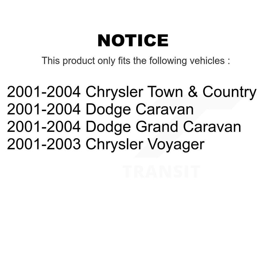 Front Inner Tie Rod End Pair For Dodge Caravan Grand Chrysler Town & Country Voyager K72-101393