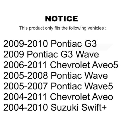Front Inner Tie Rod End Pair For Chevrolet Aveo Pontiac Aveo5 Wave G3 Suzuki Swift+ Wave5 K72-101395