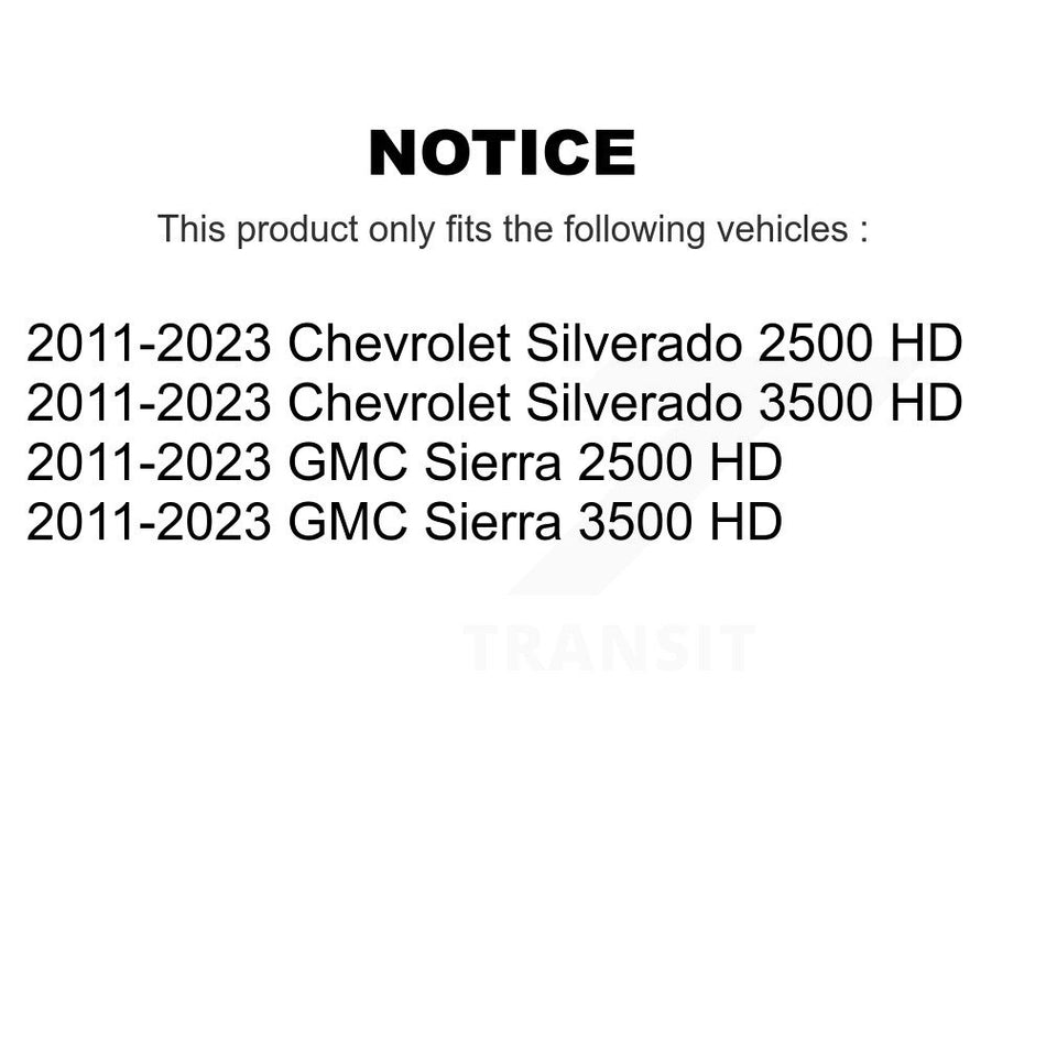 Front Ball Joint And Tie Rod End Kit For GMC Chevrolet Sierra 2500 HD Silverado 3500 K72-101450