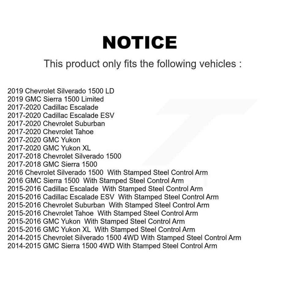 Front Lower Suspension Ball Joint Pair For GMC Chevrolet Sierra 1500 Silverado K72-101466