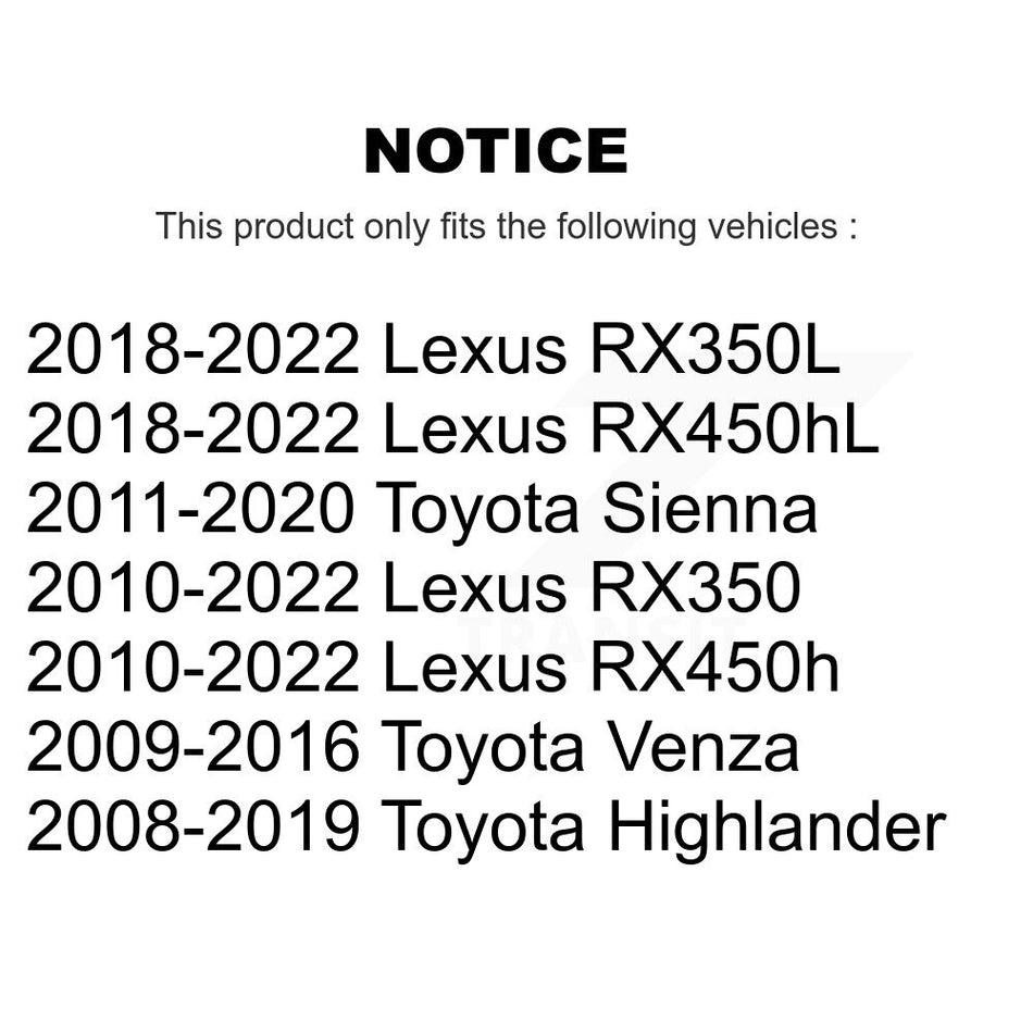 Front Lower Suspension Ball Joint Pair Kit For Toyota Highlander Lexus Sienna RX350 K72-101474