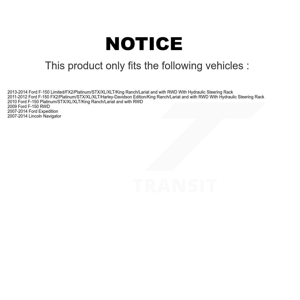 Front Suspension Control Arm Ball Joint Tie Rod End Link Kit (8Pc) For Ford F-150 Lincoln K72-101531