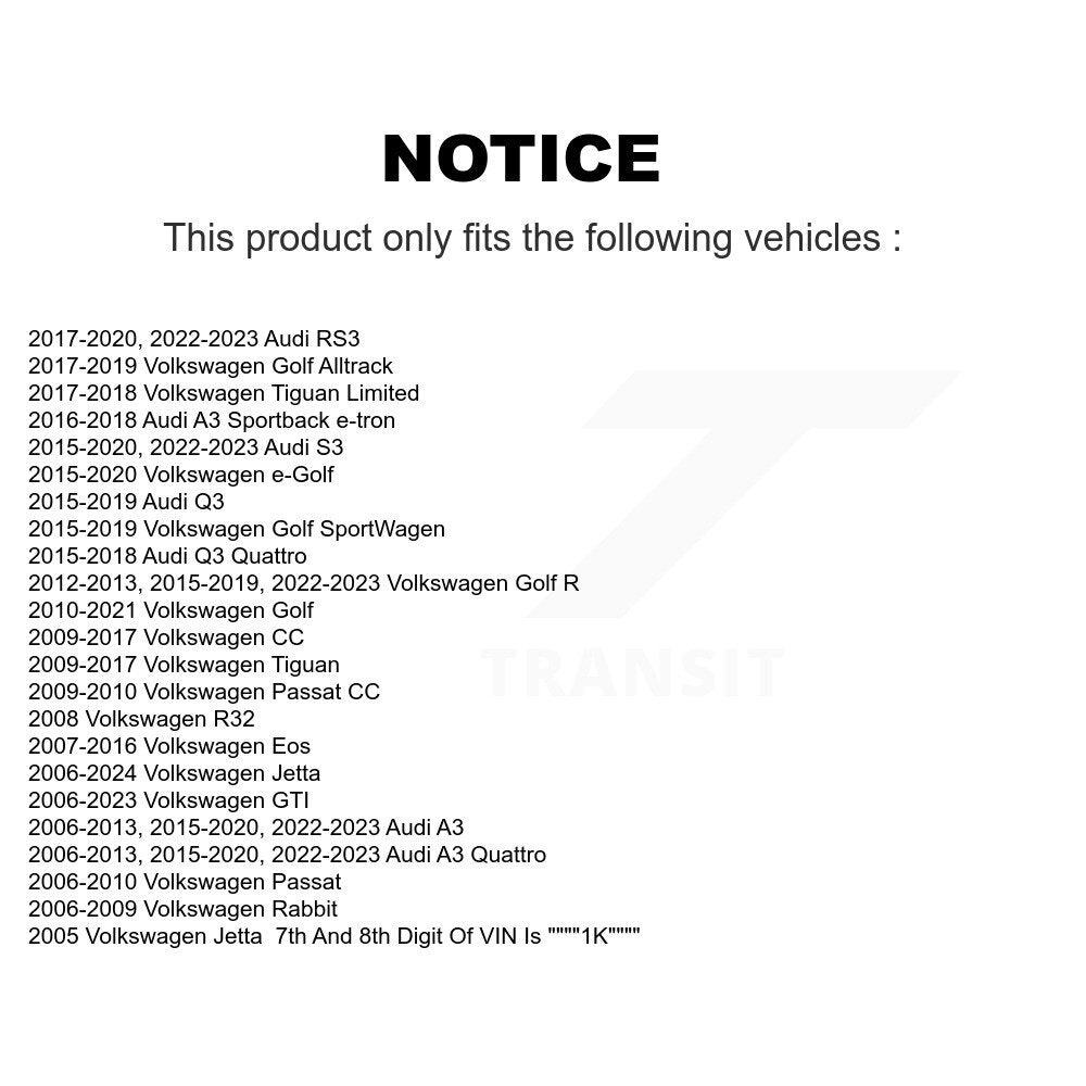 Front Inner Tie Rod End Pair For Volkswagen Jetta Golf Tiguan Audi GTI SportWagen A3 R Q3 K72-101540