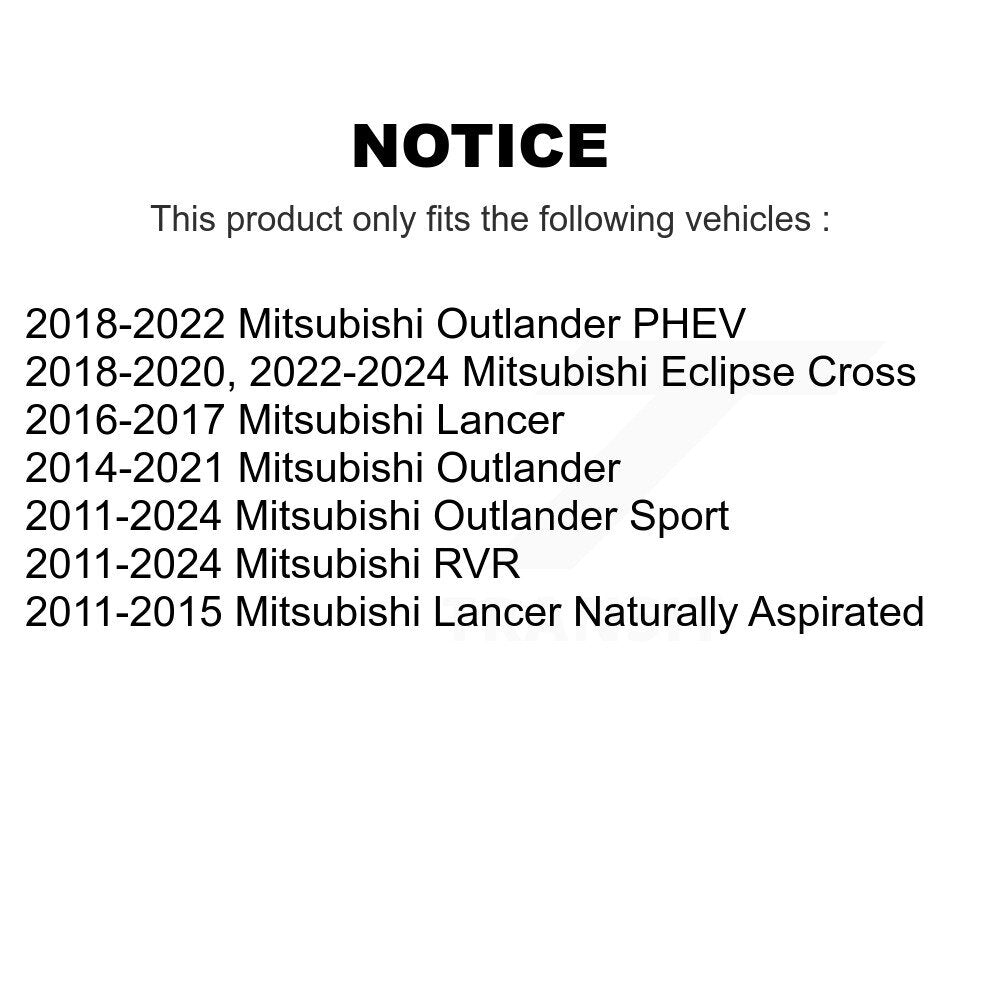 Front Inner Tie Rod End Pair For Mitsubishi RVR Outlander Lancer Eclipse Cross PHEV Sport K72-101542