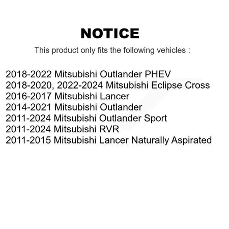 Front Inner Tie Rod End Pair For Mitsubishi RVR Outlander Lancer Eclipse Cross PHEV Sport K72-101542