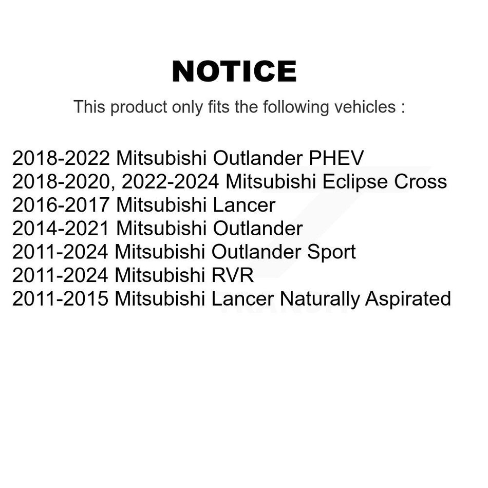 Front Inner Tie Rod End Pair For Mitsubishi RVR Outlander Lancer Eclipse Cross PHEV Sport K72-101542