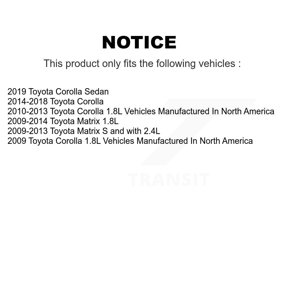 Front Inner Steering Tie Rod End Pair For Toyota Corolla Matrix K72-101546