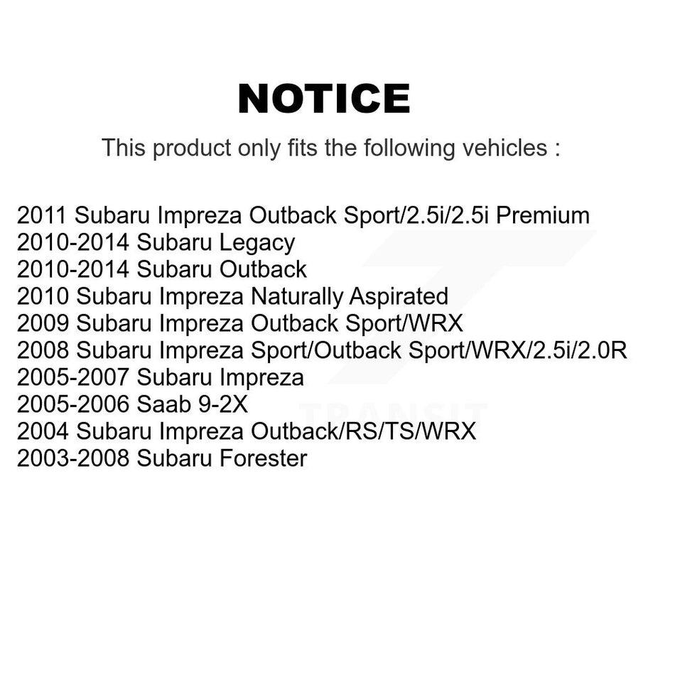 Front Inner Tie Rod End Pair For Subaru Impreza Outback Legacy Forester Saab 9-2X K72-101549