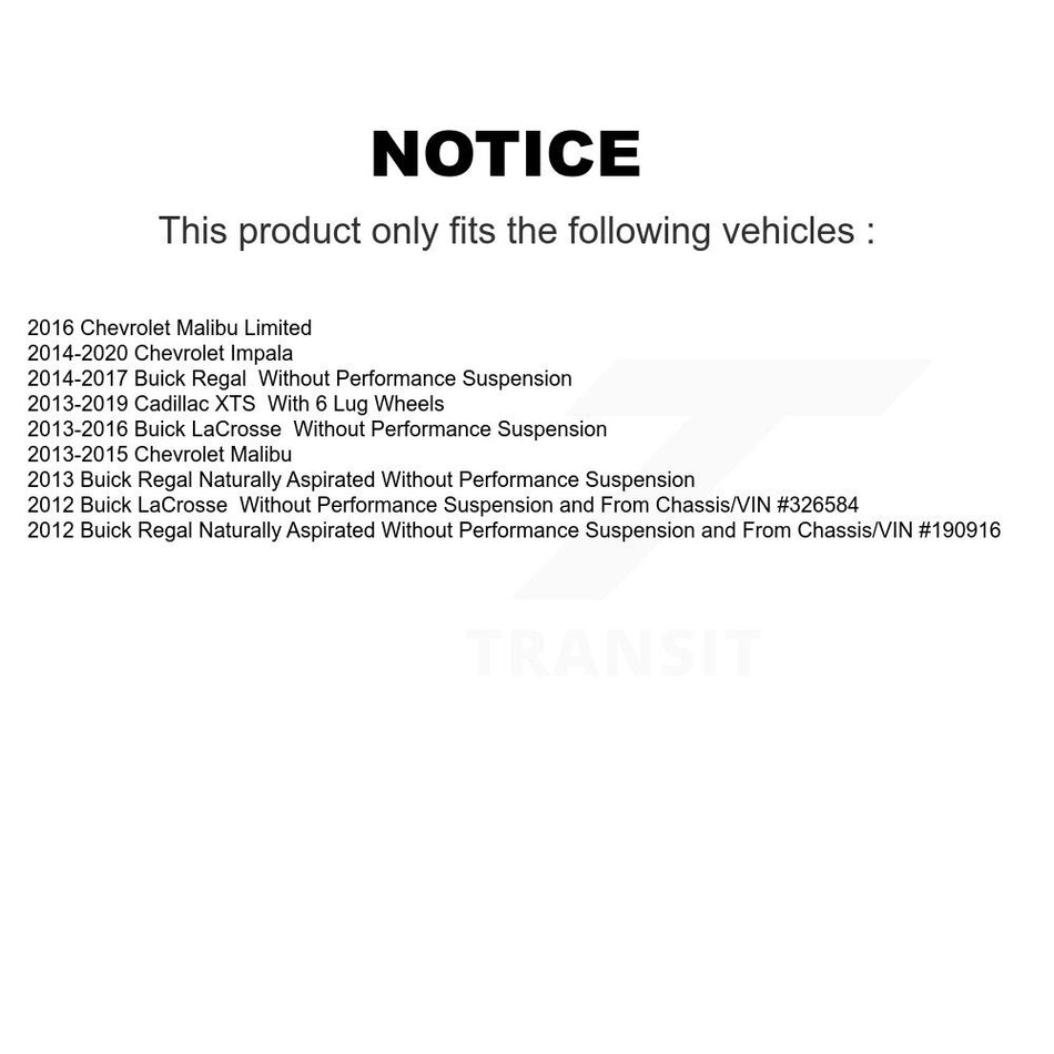 Front Link Pair For Chevrolet Malibu Impala Buick LaCrosse Regal Cadillac XTS Limited K72-101580